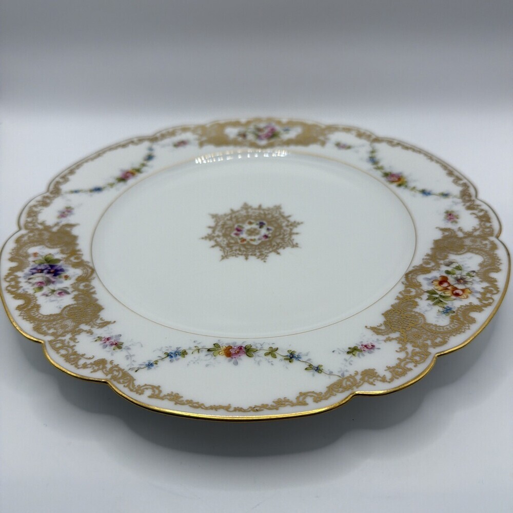Charles Ahrenfeldt Limoges France Scalloped Edges Chop Plates. Set Of 2 - Picture 3 of 8